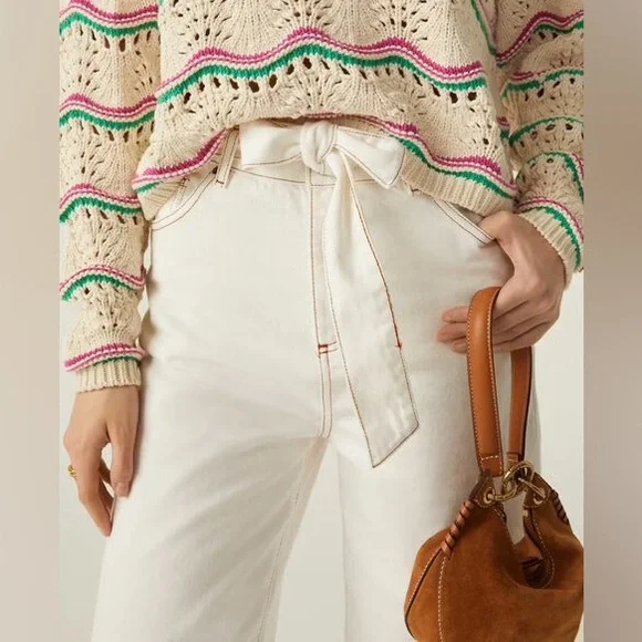 *NWT Ba&sh deugene PANTS in off white
